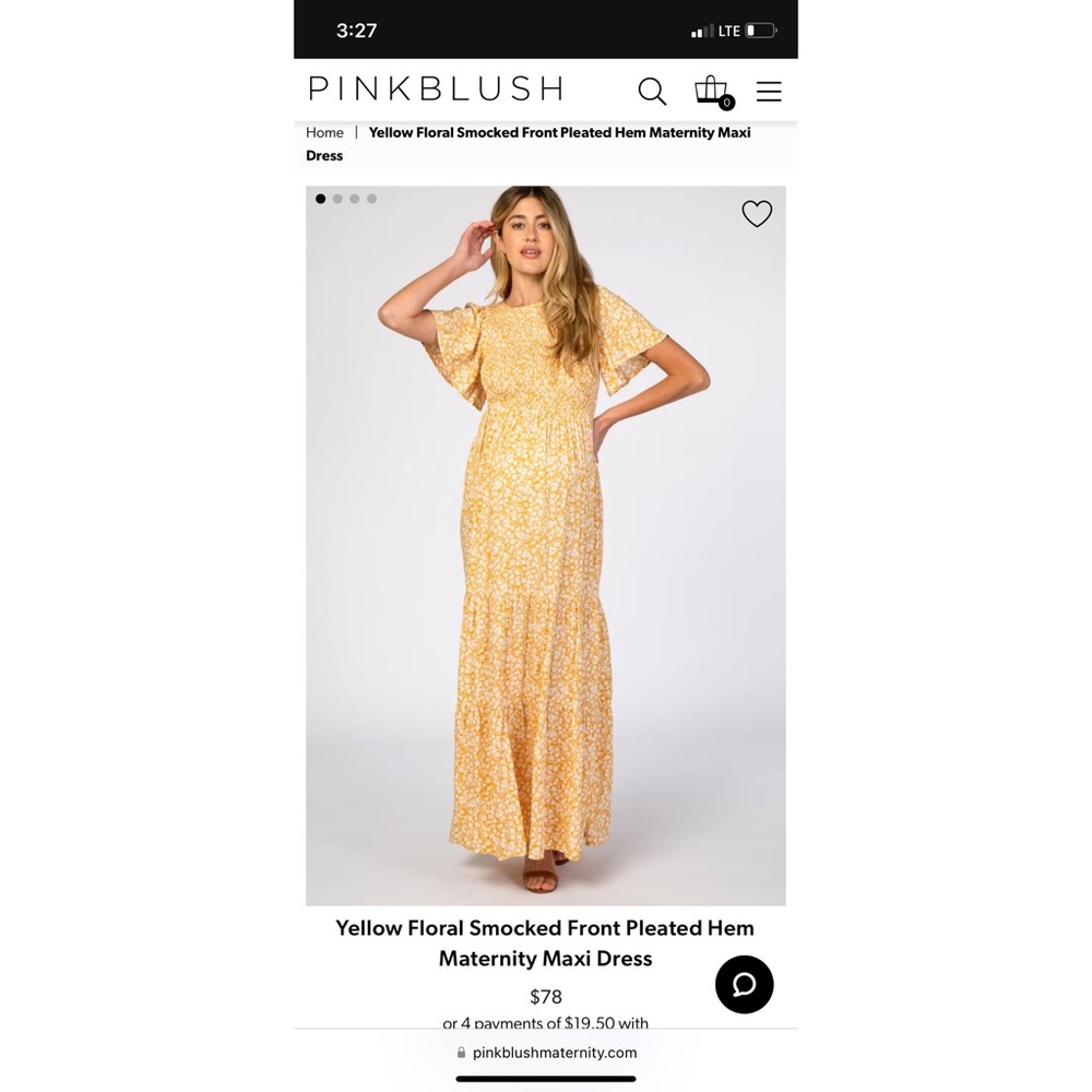 Yellow Maternity Dress